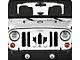 Grille Insert; Canadian Black and White (18-24 Jeep Wrangler JL w/o TrailCam)