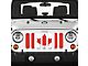 Grille Insert; Canadian Red and White (18-24 Jeep Wrangler JL w/o TrailCam)