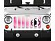 Grille Insert; Oscar Mike Pink Ombre (76-86 Jeep CJ5 & CJ7)