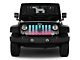 Grille Insert; Pink and Teal Ombre Compass (97-06 Jeep Wrangler TJ)