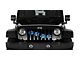 Grille Insert; Puppy Paw Prints Blue Diagonal (20-24 Jeep Gladiator JT)