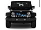 Grille Insert; Puppy Paw Prints Blue Diagonal (20-24 Jeep Gladiator JT)