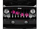 Grille Insert; Puppy Paw Prints Pink Diagonal (76-86 Jeep CJ5 & CJ7)