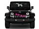 Grille Insert; Puppy Paw Prints Pink Diagonal (97-06 Jeep Wrangler TJ)