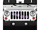 Grille Insert; Puppy Paw Prints Purple Diagonol (76-86 Jeep CJ5 & CJ7)