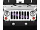 Grille Insert; Puppy Paw Prints Purple Diagonol (18-24 Jeep Wrangler JL w/o TrailCam)