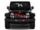 Grille Insert; Puppy Paw Prints Red Diagonal (76-86 Jeep CJ5 & CJ7)