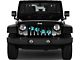 Grille Insert; Puppy Paw Prints Teal Diagonal (20-24 Jeep Gladiator JT)