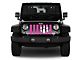 Grille Insert; White Tiger Paw Print Hot Pink (76-86 Jeep CJ5 & CJ7)