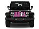 Grille Insert; White Tiger Paw Print Hot Pink (07-18 Jeep Wrangler JK)