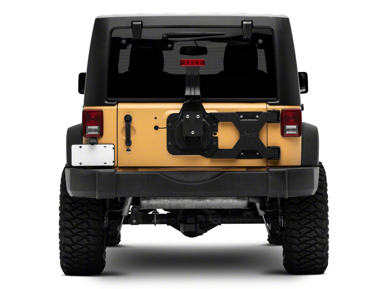 Jeep Licensed by RedRock Jeep Wrangler HD Tire Carrier with Mount and Jeep  Logo J157736 (07-18 Jeep Wrangler JK) - Free Shipping