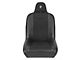 Corbeau Baja JP Wide Suspension Seats with Double Locking Seat Brackets; Black Vinyl/Cloth (87-90 Jeep Wrangler YJ)