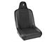 Corbeau Baja JP Wide Suspension Seats with Double Locking Seat Brackets; Black Vinyl/Cloth (87-90 Jeep Wrangler YJ)