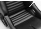 Corbeau Sportline RRB Reclining Seats with Double Locking Seat Brackets; Black Vinyl/Carbon Vinyl/Black Diamond Stitch (91-95 Jeep Wrangler YJ)