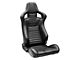 Corbeau Sportline RRS Reclining Seats with Double Locking Seat Brackets; Black Vinyl Diamond/Black Stitching (11-18 Jeep Wrangler JK 2-Door)