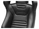 Corbeau Sportline RRS Reclining Seats with Double Locking Seat Brackets; Black Vinyl/Carbon Vinyl (97-02 Jeep Wrangler TJ)