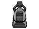 Corbeau Sportline RRX Reclining Seats with Double Locking Seat Brackets; Black Vinyl/Gray HD Vinyl (20-24 Jeep Gladiator JT)
