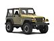 Jeep Licensed by RedRock 3-Inch Round Side Step Bars with Jeep Logo; Textured Black (87-06 Jeep Wrangler YJ & TJ, Excluding Unlimited)