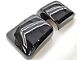 Chrome Delete Mirror Covers; Gloss Black (20-24 Jeep Gladiator JT)