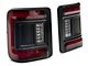 Oracle Flush Mount LED Tail Lights; Black Housing; Red Clear Lens (18-24 Jeep Wrangler JL)