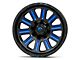 Fuel Wheels Hardline Gloss Black with Blue Tinted Clear Wheel; 20x10; -18mm Offset (07-18 Jeep Wrangler JK)