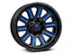 Fuel Wheels Hardline Gloss Black with Blue Tinted Clear Wheel; 20x10; -18mm Offset (07-18 Jeep Wrangler JK)