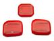 RedRock Exterior Door Handle Recess Trim; Red (18-24 Jeep Wrangler JL 2-Door)