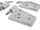 Royal Hooks Aluminum Door Hinges; Raw (07-18 Jeep Wrangler JK)