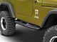 Rough Country Cab Length Nerf Side Step Bars; Black (87-06 Jeep Wrangler YJ & TJ, Excluding Unlimited)