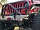 Motobilt Crusher Series Front Bumper with Grille Hoop and Stinger; Bare Steel (07-18 Jeep Wrangler JK)