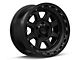 KMC Chase Satin Black with Gloss Black Lip Wheel; 17x9 (07-18 Jeep Wrangler JK)