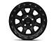 KMC Chase Satin Black with Gloss Black Lip Wheel; 17x9 (07-18 Jeep Wrangler JK)