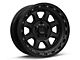KMC Chase Satin Black with Gloss Black Lip Wheel; 17x9 (07-18 Jeep Wrangler JK)