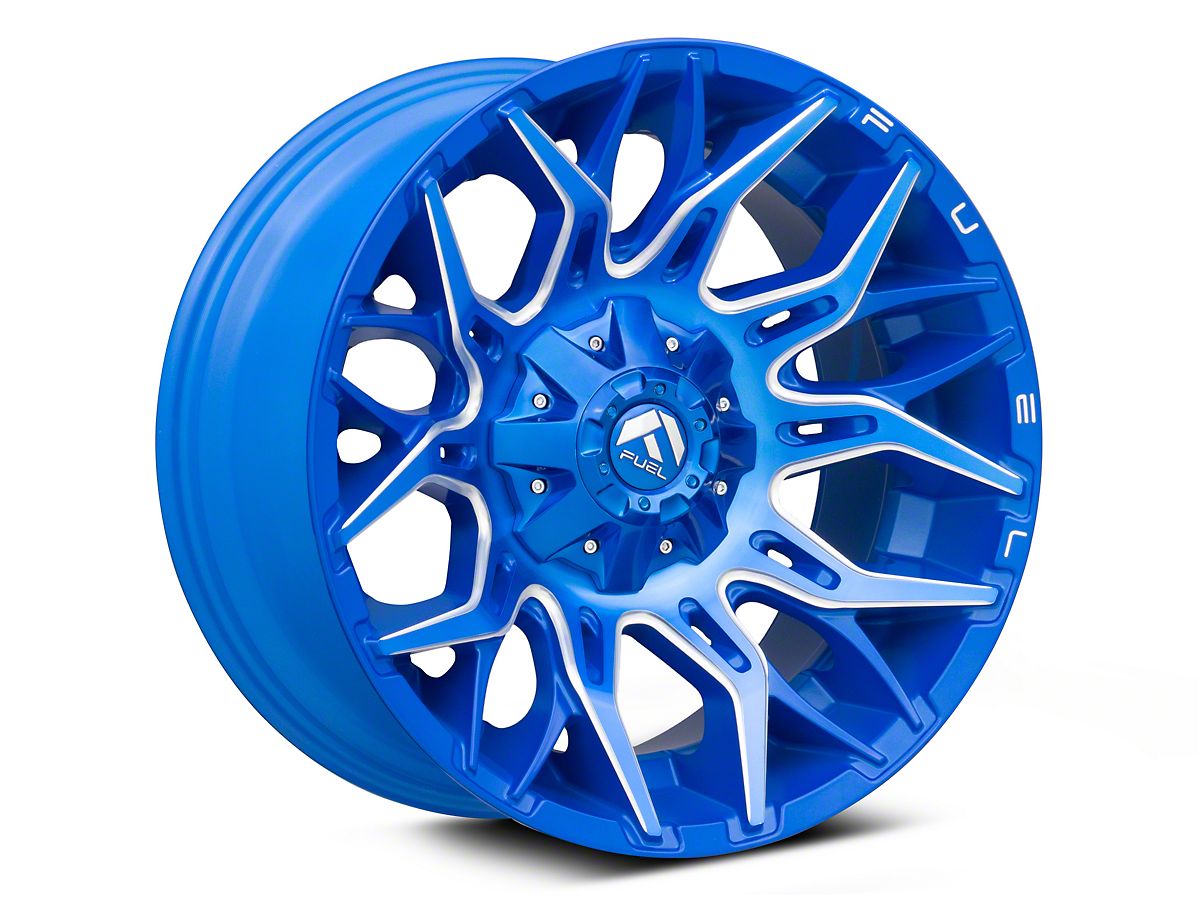 Fuel Wheels Jeep Grand Cherokee Twitch Anodized Blue Milled Wheel; 22x12  D77022202647 (93-98 Jeep Grand Cherokee ZJ) - Free Shipping