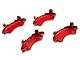 RedRock Brake Caliper Covers; Red; Front and Rear (07-18 Jeep Wrangler JK)