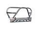 Motobilt Crusher Series Front Bumper with Grille Hoop and Stinger; Bare Steel (87-06 Jeep Wrangler YJ & TJ)