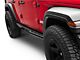 Rough Country Heavy Duty Rock Sliders; Flat Black (18-24 Jeep Wrangler JL 4-Door)