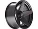 4Play 4PF5 Matte Black Center with Gloss Black Barrel Wheel; 20x9 (20-24 Jeep Gladiator JT)