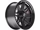 4Play 4PF8 Matte Black Center with Gloss Black Barrel Wheel; 20x9 (18-24 Jeep Wrangler JL)