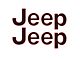 Jeep Fender Emblem Letter Overlays; Black with Red Outline (18-24 Jeep Wrangler JL)