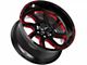 Off-Road Monster M22 Gloss Black Candy Red Milled Wheel; 20x10 (22-24 Jeep Grand Cherokee WL)