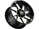 Off-Road Monster M80 Gloss Black Machined Wheel; 20x12; -44mm Offset (20-24 Jeep Gladiator JT)