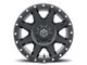 ICON Alloys Rebound Satin Black Wheel; 17x8.5; -6mm Offset (20-24 Jeep Gladiator JT)