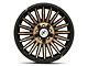 XF Offroad XF-231 Satin Black Machined with Bronze Double Dark Tint Wheel; 20x10; -12mm Offset (76-86 Jeep CJ7)