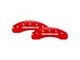 MGP Brake Caliper Covers with Wrangler Logo; Red; Front and Rear (18-24 2.0L or 3.6L Jeep Wrangler JL w/ eTorque)