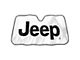 Sun Shade with Jeep Logo; White (Universal; Some Adaptation May Be Required)