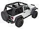 Mopar JEEP Trektop Pro Hybrid Slantback Soft Top; Black Twill (07-18 Jeep Wrangler JK 2-Door)