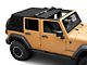 Fred Beans Parts JEEP Trektop Pro Hybrid Slantback Soft Top; Black Twill (07-18 Jeep Wrangler JK 4-Door)