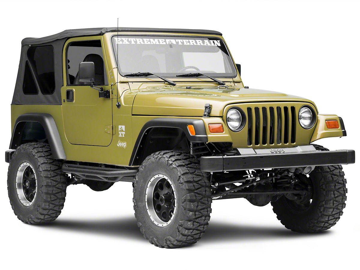 Smittybilt Jeep Wrangler SRC Side Armor - Textured Black 76631 (87-06 Jeep  Wrangler YJ & TJ)