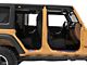 Jeep Licensed by RedRock Carbon Fiber Door Sill Decal; Real Flag (07-18 Jeep Wrangler JK)